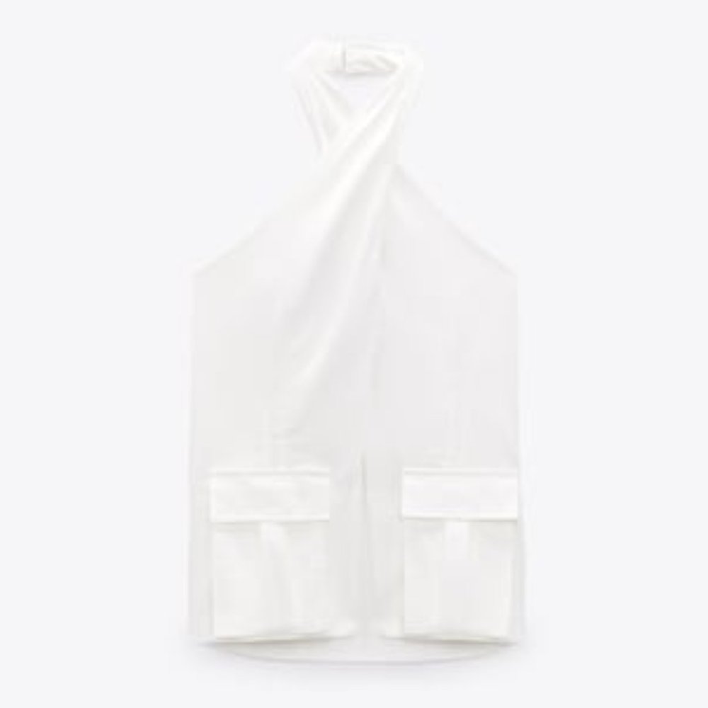 NWT ZARA OPEN BACK HALTER TOP SIZE M - Picture 4 of 4